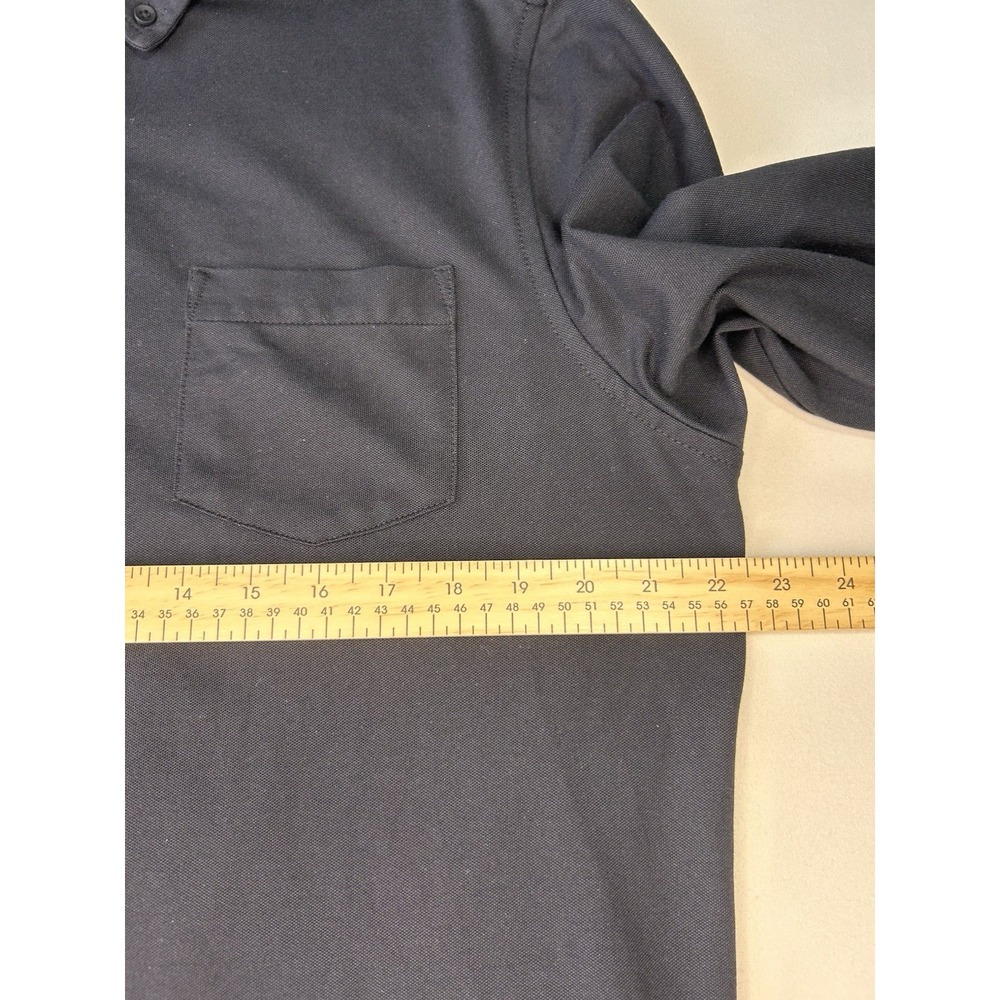 Desert Dunes Men's L Black Stretch Knit Long Sleeve Button Down Shirt - Picture 6 of 8